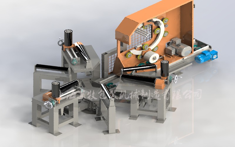 机头移动卧式铜管缠绕包装机